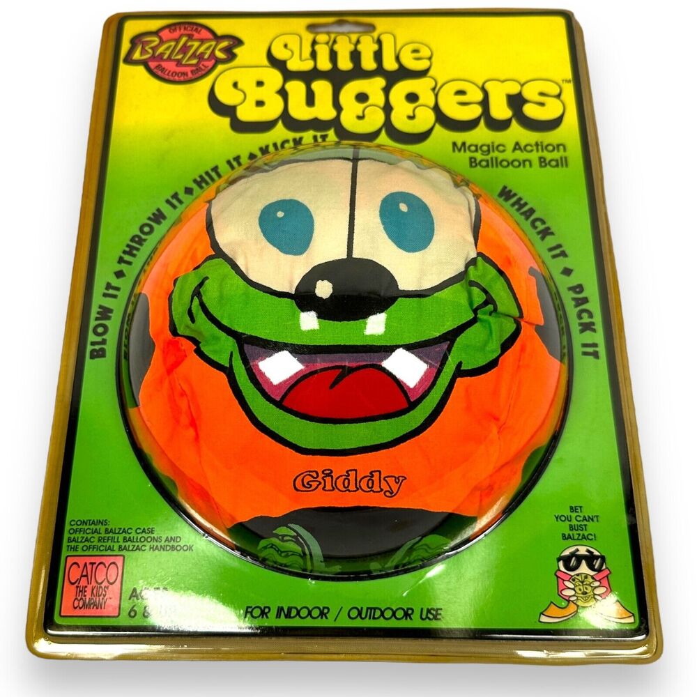 Vintage‎ Balzac Little Buggers Giddy Magic Action Balloon Ball 1991 Catco New